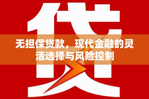 光山无担保贷款，现代金融的灵活选择与风险控制