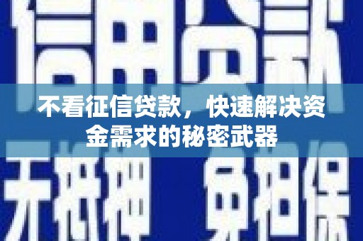 光山不看征信贷款，快速解决资金需求的秘密武器