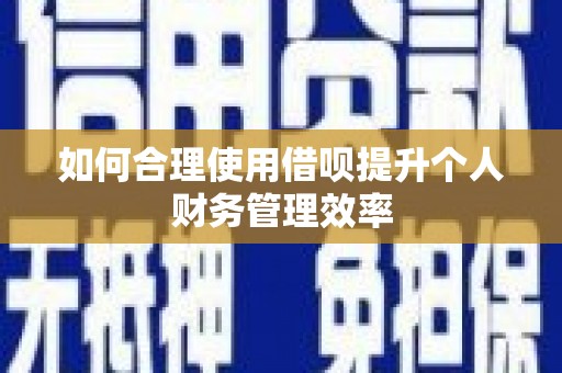 光山如何合理使用借呗提升个人财务管理效率