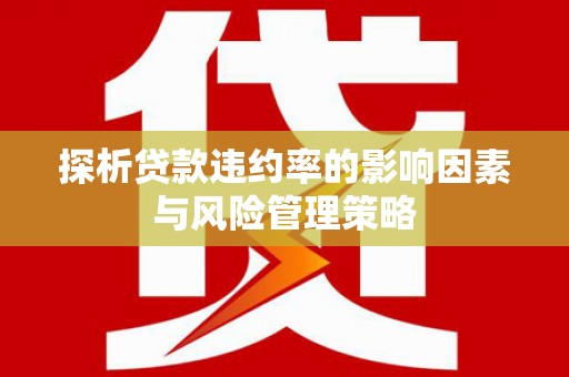 光山探析贷款违约率的影响因素与风险管理策略