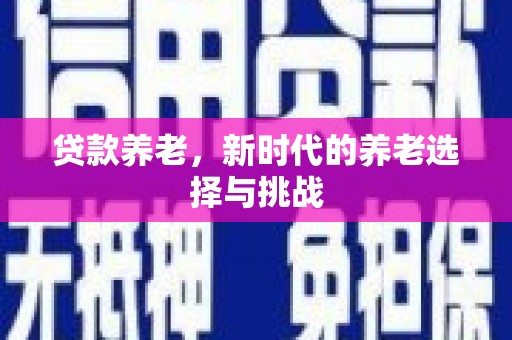 光山贷款养老，新时代的养老选择与挑战