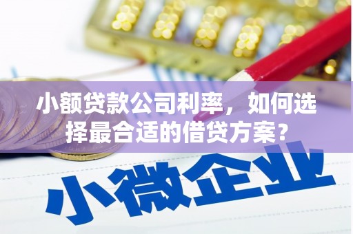 光山小额贷款公司利率，如何选择最合适的借贷方案？